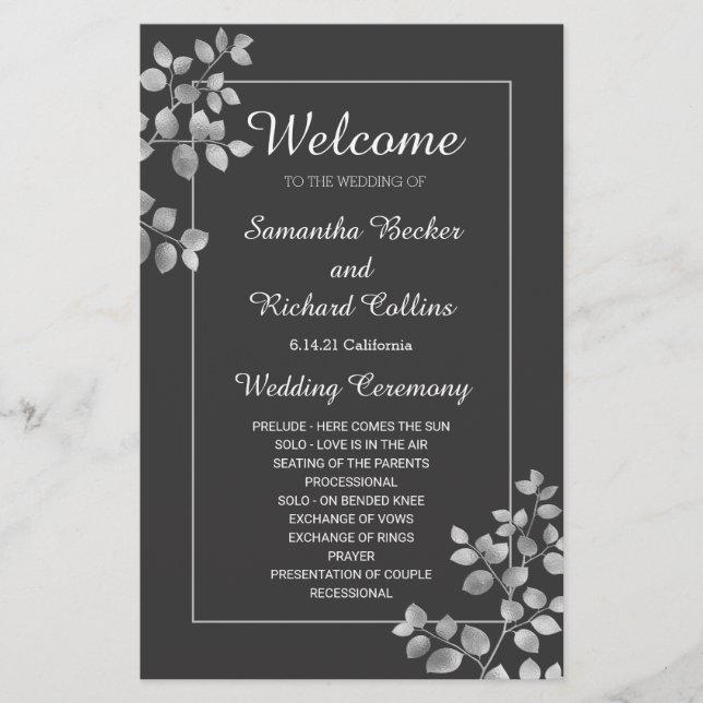 Modern Silver Floral (Front)