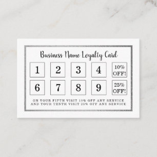Modern Silver Foil - Loyalty Card