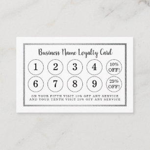 Modern Silver Foil - Loyalty Card