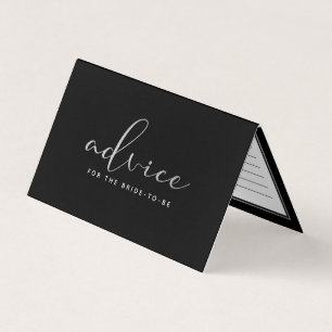 Modern Silver Foil Script Advice Cards