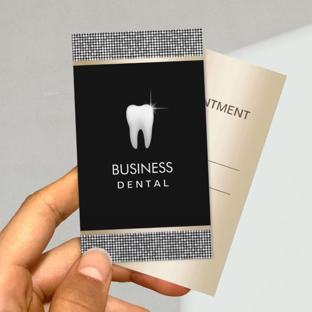 Modern Silver Glitter Border Dental Appointment (Creator Uploaded)