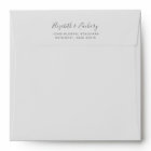 Modern Silver Glitter Pale Grey Wedding Envelope