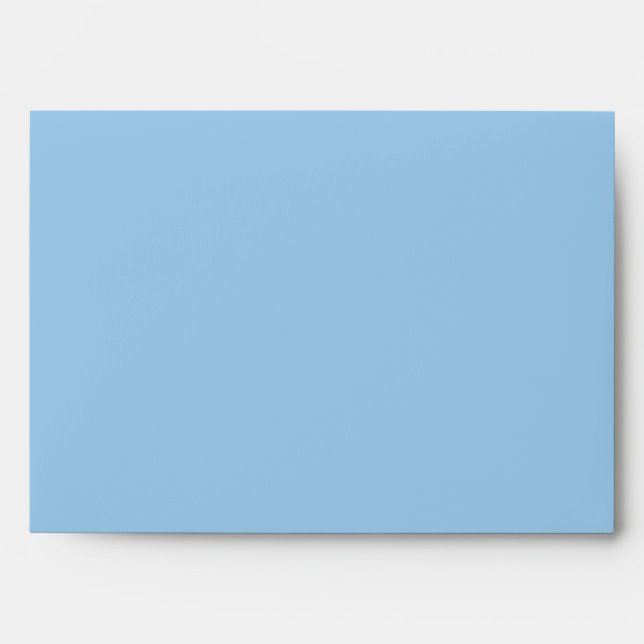 Modern Silver Glitter Pastel Baby Blue Wedding Envelope (Front)