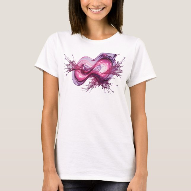 Modern Silver INFINITY 3D Text Art T-Shirt (Front)