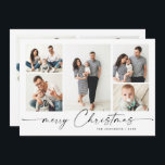 Modern Silver Lettering Christmas 7 PHOTO Greeting Holiday Card<br><div class="desc">Modern Silver Lettering Christmas PHOTO Greeting Holiday Card.
 
Surprise and bring joy to your close ones and make the celebration unforgettable.

 For further customisation,  please click the "customise further" link and use our design tool to modify this template.</div>