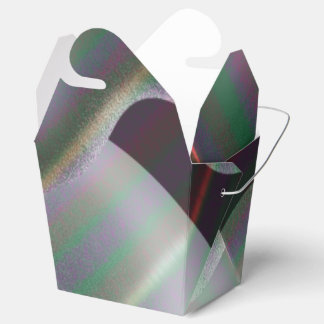 Modern silver mercury liquid abstract painting favour box