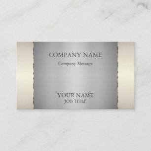 Modern Silver Metal Custmized  Business Card