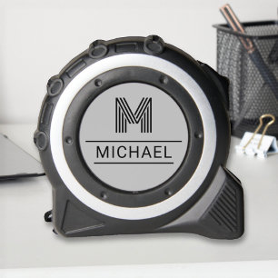 Modern Silver Monogram Name Custom 1