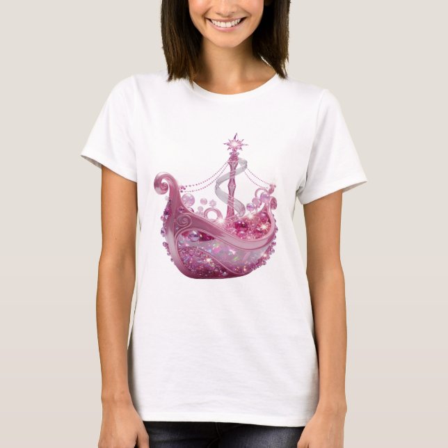 Modern Silver PRINCESS CROWN Print T-Shirt (Front)
