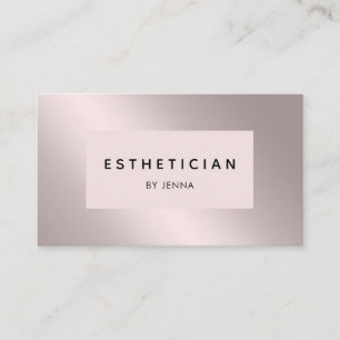 Modern Silver-Rose Salon  Business Card 