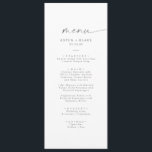 Modern Silver Script Wedding Dinner Menu<br><div class="desc">This modern silver script wedding dinner menu card is perfect for a minimalist wedding. The simple silver grey colour design features unique industrial lettering typography with modern boho style. Customisable in any colour. Keep the design minimal and elegant, as is, or personalise it by adding your own graphics and artwork....</div>
