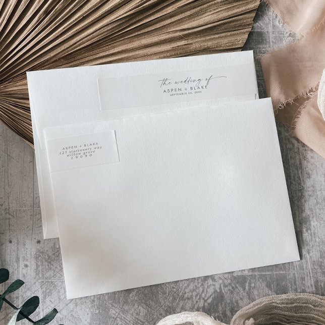 Modern Silver Script Wedding Wrap Around Label (Creator Uploaded)