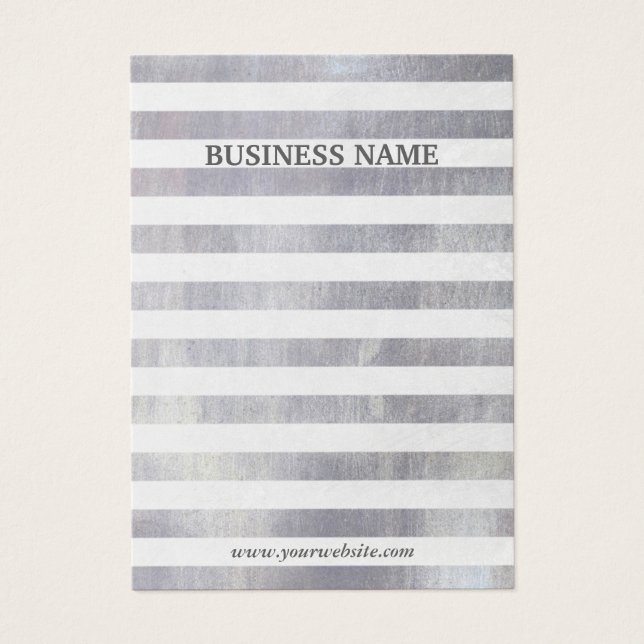 Modern Silver Stripes Earring Display (Front)