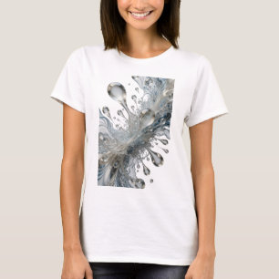 Modern Silver WATER SPLASH Wearable Art T-Shirt