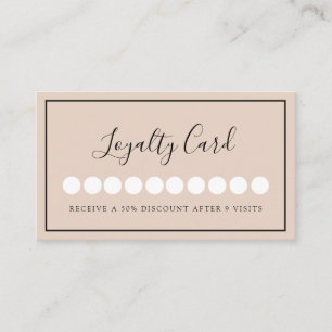 Modern Simpel Beige Loyalty  Business Card