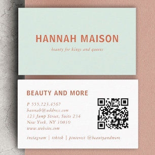 Modern, simpel, professional, salon, blue, business card