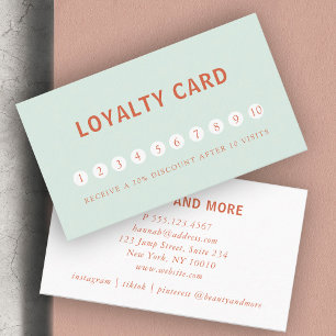 Modern, simpel, professional, salon, light green  business card