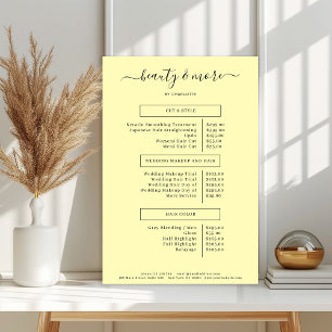 Modern Simpel Salon Price List Poster