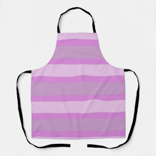 Modern Simple 2 Tone Stripe Geometric Pink Lilac Apron