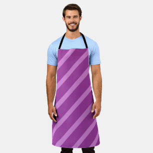 Modern Simple 2 Tone Stripe Geometric Pink Lilac Apron