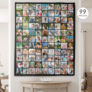 Modern Simple 99 Photo Collage Backdrop Tapestry