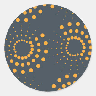 Modern, simple, abstract geometric pattern art classic round sticker