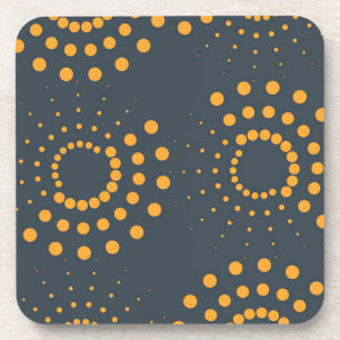 Modern, simple, abstract geometric pattern art coaster