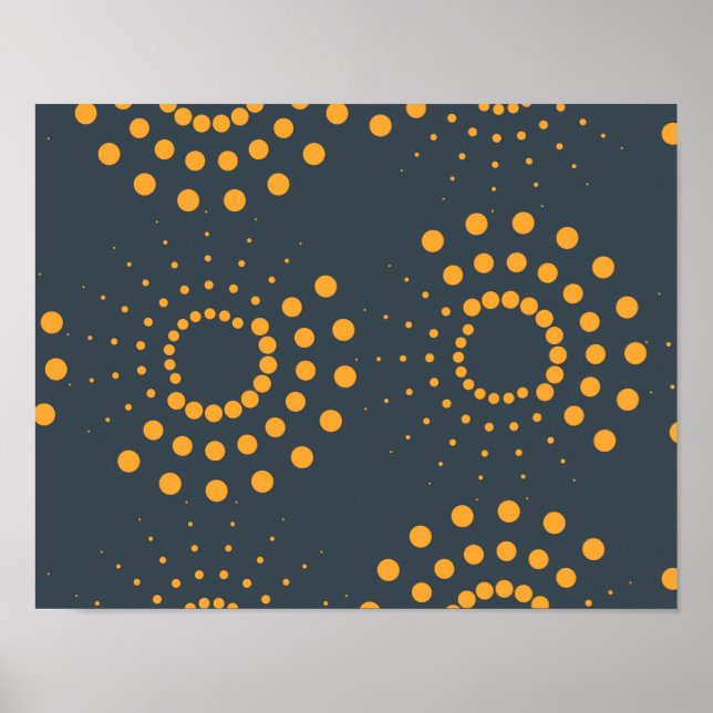 Modern, simple, abstract geometric pattern art poster (Front)