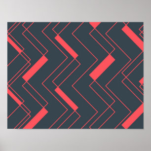 Modern, simple, abstract, vibrant, trendy pattern poster