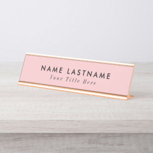 Modern Simple Add Your Logo Desk Name Plate