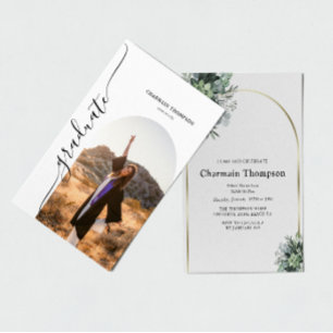 Modern Simple Arch Photo  Graduation Invitation