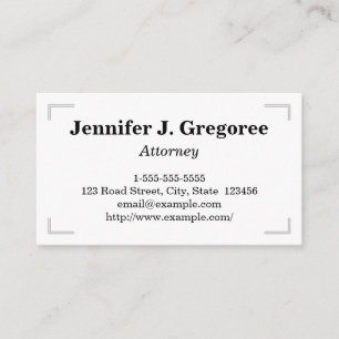 Modern & Simple Attorney Business Card