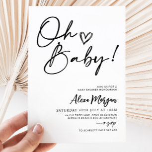 Modern Simple Baby Shower Gender Neutral Invitation