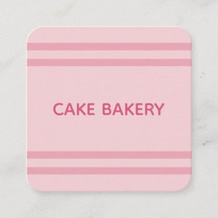 Modern Simple Bakery Business Card I Pink