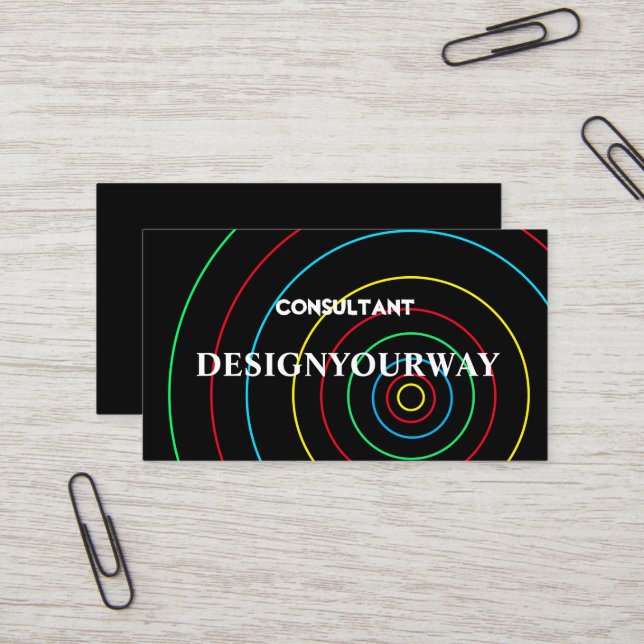 Modern simple Balck abstract Professional  Business Card (Front/Back In Situ)