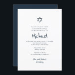 Modern   Simple Bar Mitzvah Invitation<br><div class="desc">Composed of playful script and san serif typography; All against a backdrop of white background. 

This is designed by Select Party Supplies,  exclusive for Zazzle.

Available here:
http://www.zazzle.com/selectpartysupplies</div>