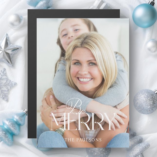Modern Simple Be Merry Typography 1 Photo (Creator Uploaded)
