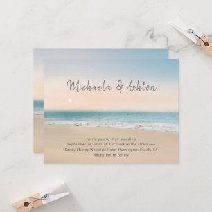 Modern Simple Beach Wedding Invitation