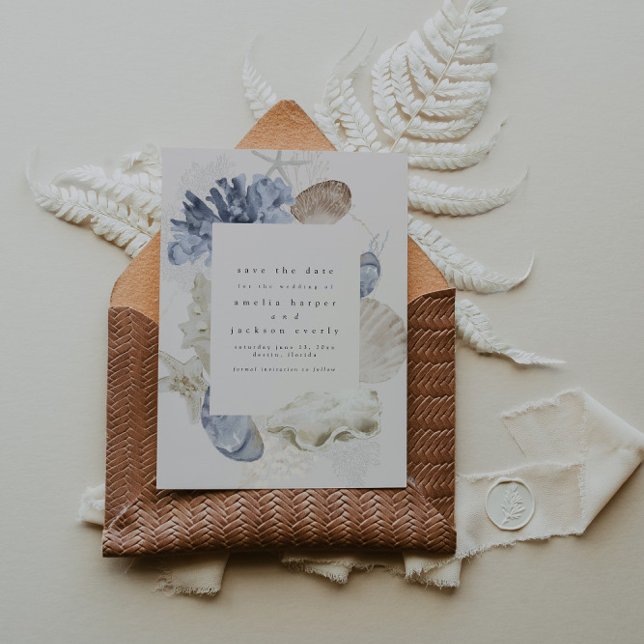 Modern, Simple Beach Wedding Save The Date Invitation (Creator Uploaded)
