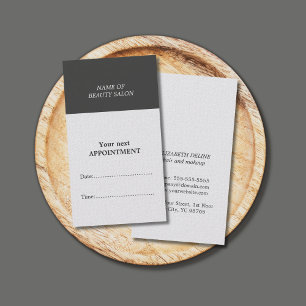 Modern Simple Beauty Salon Appointment Card