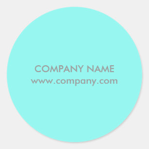 modern simple beauty salon Aqua blue Turquoise Classic Round Sticker
