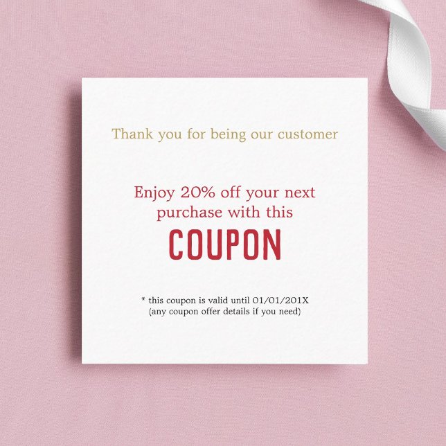 Modern Simple Beauty Salon Thank You Coupon (Creator Uploaded)
