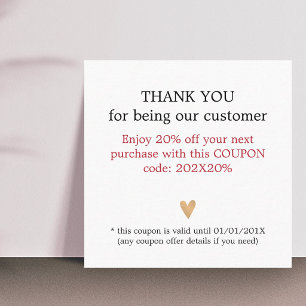 Modern Simple Beauty Salon Thank You Coupon