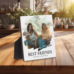 Modern SImple Best Friends Photo & Name Plaque