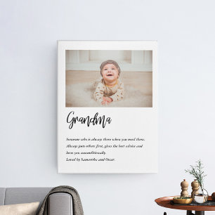 Modern Simple Best Grandma Ever Best Beauty Gift Canvas Print