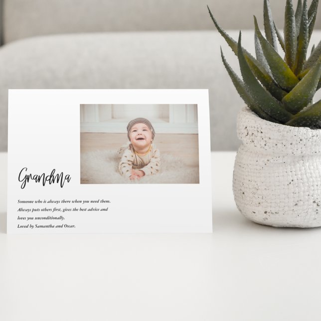 Modern Simple Best Grandma Ever Best Beauty Gift Holiday Postcard (Creator Uploaded)