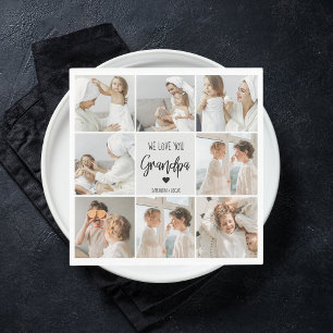 Modern Simple Best Grandpa Ever Best Beauty Gift Napkin