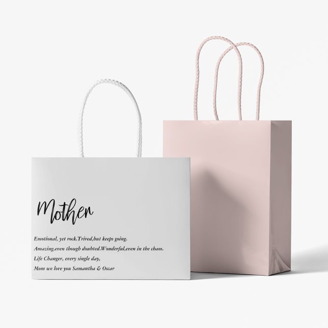 Modern Simple Best Mother Ever Best Beauty Gift Large Gift Bag (Creator Uploaded)