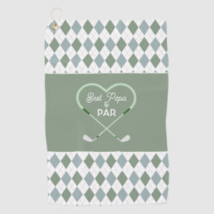 Modern Simple Best Papa by Par Men Golf Towel