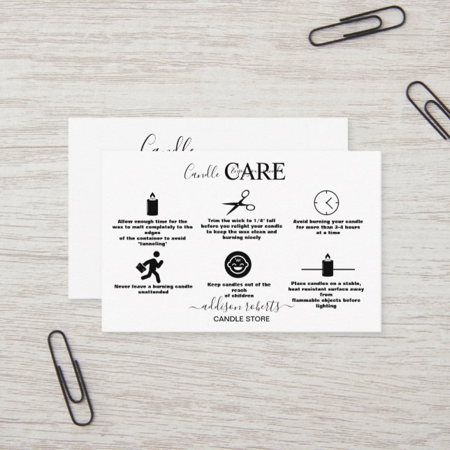 Modern Simple Black and White Business Card (Front/Back In Situ)